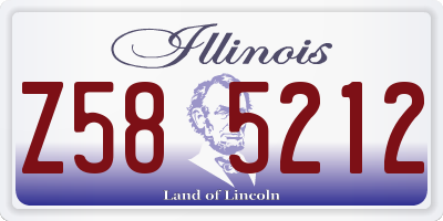 IL license plate Z585212
