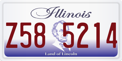 IL license plate Z585214