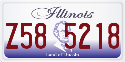 IL license plate Z585218