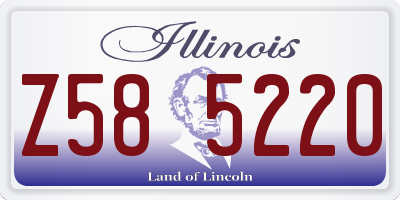 IL license plate Z585220
