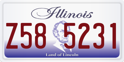 IL license plate Z585231