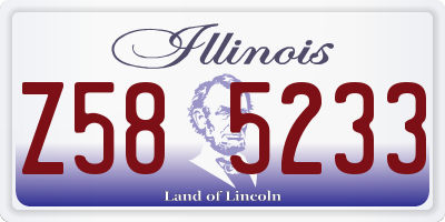 IL license plate Z585233