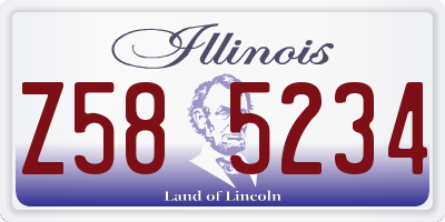 IL license plate Z585234