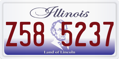 IL license plate Z585237