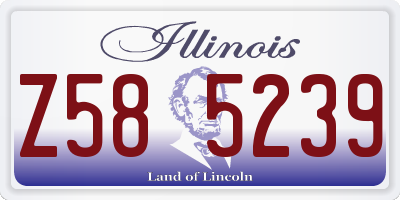 IL license plate Z585239