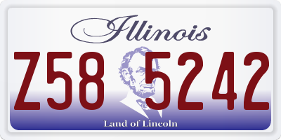 IL license plate Z585242