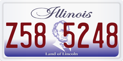 IL license plate Z585248