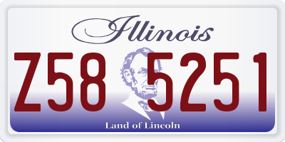 IL license plate Z585251