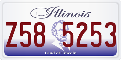 IL license plate Z585253