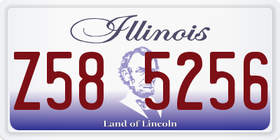 IL license plate Z585256