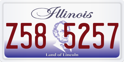 IL license plate Z585257
