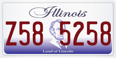 IL license plate Z585258