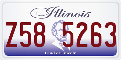 IL license plate Z585263