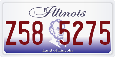 IL license plate Z585275