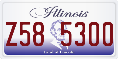 IL license plate Z585300