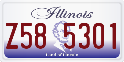 IL license plate Z585301