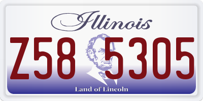 IL license plate Z585305