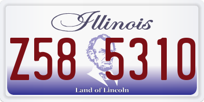 IL license plate Z585310