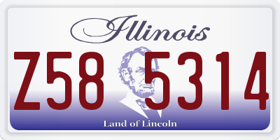 IL license plate Z585314