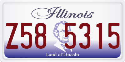 IL license plate Z585315