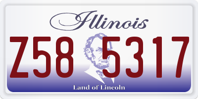 IL license plate Z585317