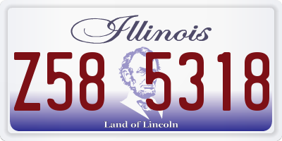 IL license plate Z585318