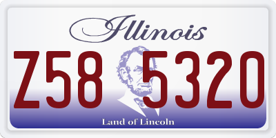 IL license plate Z585320