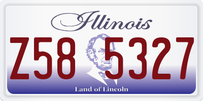 IL license plate Z585327