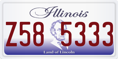 IL license plate Z585333
