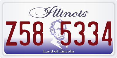 IL license plate Z585334