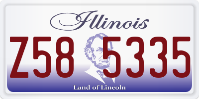 IL license plate Z585335