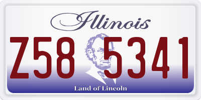 IL license plate Z585341