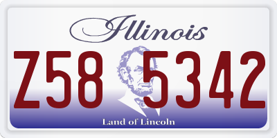 IL license plate Z585342