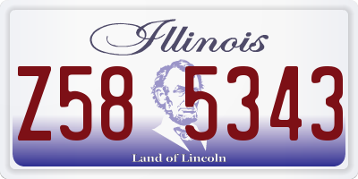 IL license plate Z585343