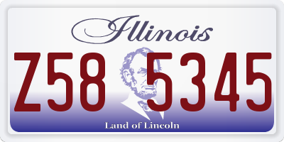 IL license plate Z585345
