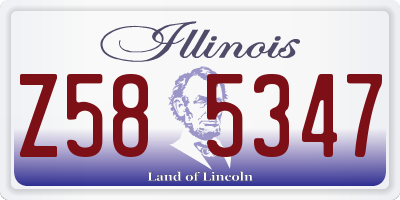 IL license plate Z585347