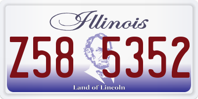 IL license plate Z585352
