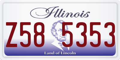 IL license plate Z585353