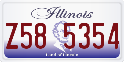 IL license plate Z585354