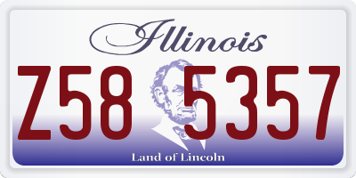 IL license plate Z585357