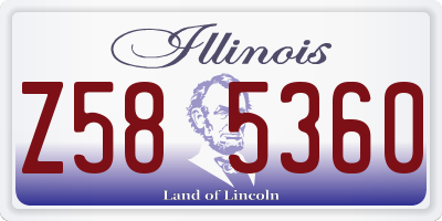 IL license plate Z585360