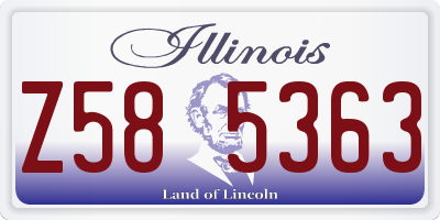 IL license plate Z585363