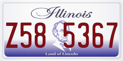 IL license plate Z585367