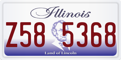 IL license plate Z585368