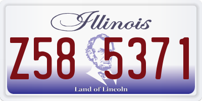 IL license plate Z585371