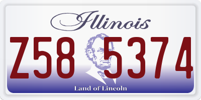 IL license plate Z585374