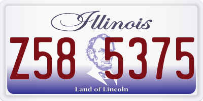 IL license plate Z585375