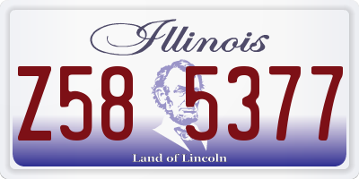 IL license plate Z585377