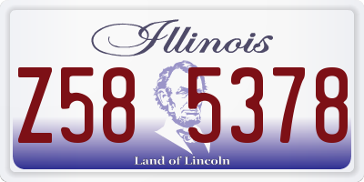 IL license plate Z585378