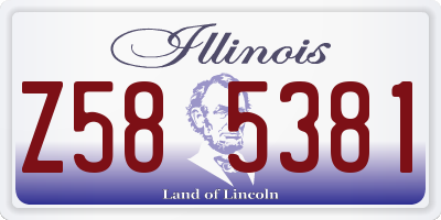 IL license plate Z585381